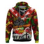Personalised Panthers ANZAC Day Hoodie Aboriginal Rising Sun