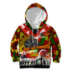 Personalised Panthers ANZAC Day Kid Hoodie Aboriginal Rising Sun