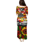 Personalised Panthers ANZAC Day Puletasi Aboriginal Rising Sun