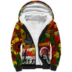 Personalised Panthers ANZAC Day Sherpa Hoodie Aboriginal Rising Sun