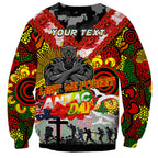 Personalised Panthers ANZAC Day Sweatshirt Aboriginal Rising Sun