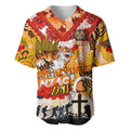 Personalised Tigers ANZAC Day Baseball Jersey Aboriginal Rising Sun