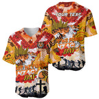 Personalised Tigers ANZAC Day Baseball Jersey Aboriginal Rising Sun