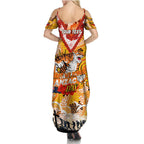 Personalised Tigers ANZAC Day Family Matching Summer Maxi Dress and Hawaiian Shirt Aboriginal Rising Sun
