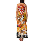 Personalised Tigers ANZAC Day Family Matching Tank Maxi Dress and Hawaiian Shirt Aboriginal Rising Sun