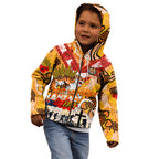 Personalised Tigers ANZAC Day Kid Hoodie Aboriginal Rising Sun