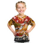 Personalised Tigers ANZAC Day Kid T Shirt Aboriginal Rising Sun
