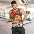 Personalised Tigers ANZAC Day Men Tank Top Aboriginal Rising Sun