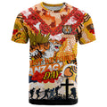 Personalised Tigers ANZAC Day T Shirt Aboriginal Rising Sun