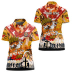 Personalised Tigers ANZAC Day Women Polo Shirt Aboriginal Rising Sun