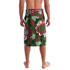 Personalised Rabbitohs ANZAC Day Lavalava Aboriginal Rising Sun