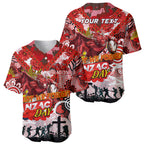 Personalised Dragons ANZAC Day Baseball Jersey Aboriginal Rising Sun