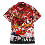 Personalised Dragons ANZAC Day Family Matching Mermaid Dress and Hawaiian Shirt Aboriginal Rising Sun