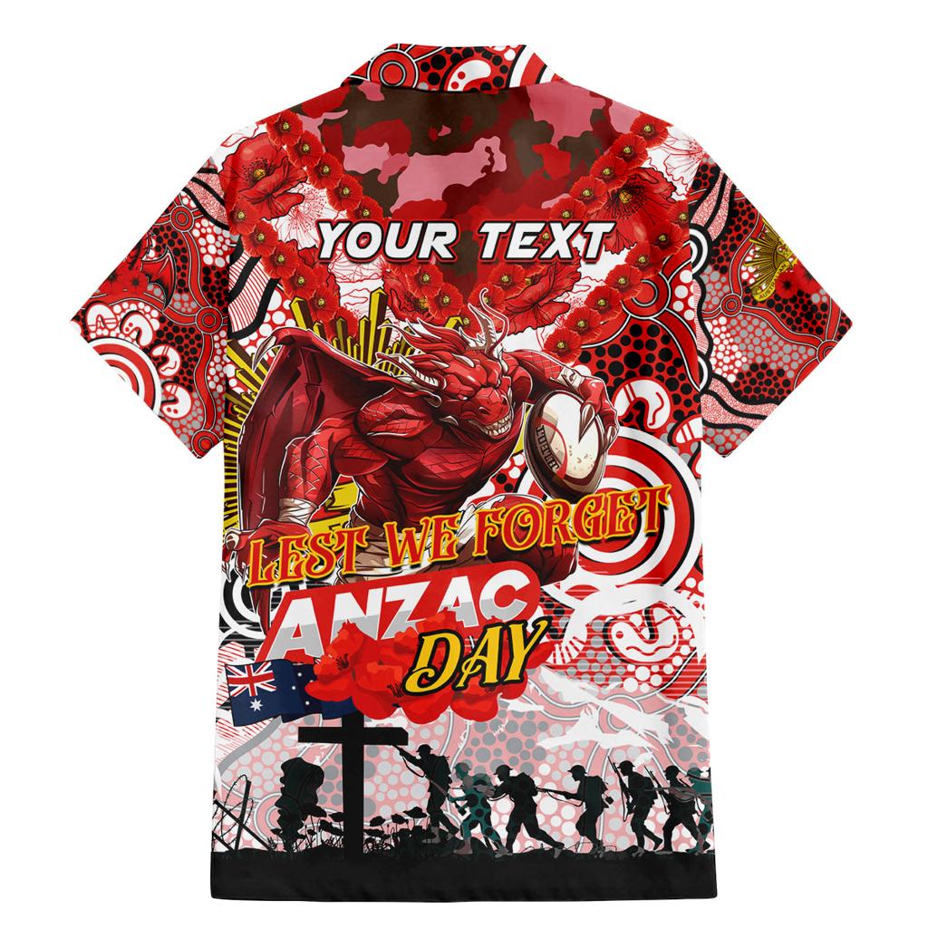 Personalised Dragons ANZAC Day Family Matching Mermaid Dress and Hawaiian Shirt Aboriginal Rising Sun
