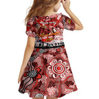 Personalised Dragons ANZAC Day Family Matching Summer Maxi Dress and Hawaiian Shirt Aboriginal Rising Sun
