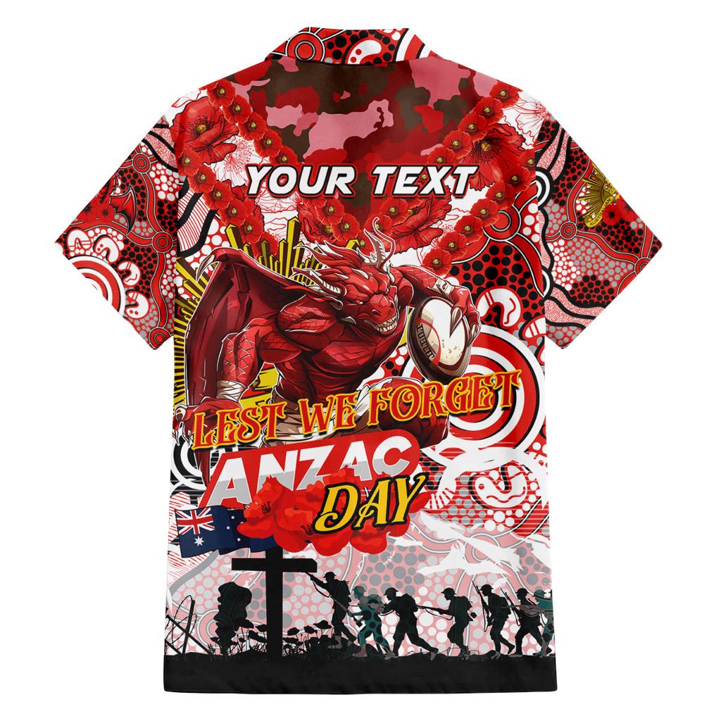 Personalised Dragons ANZAC Day Family Matching Tank Maxi Dress and Hawaiian Shirt Aboriginal Rising Sun
