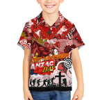 Personalised Dragons ANZAC Day Hawaiian Shirt Aboriginal Rising Sun