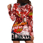 Personalised Dragons ANZAC Day Hoodie Dress Aboriginal Rising Sun