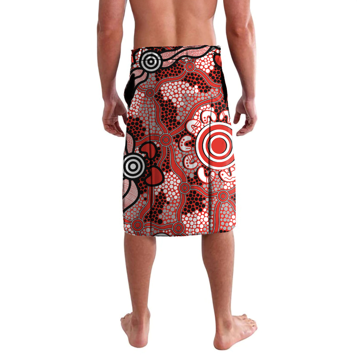 Personalised Dragons ANZAC Day Lavalava Aboriginal Rising Sun