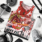 Personalised Dragons ANZAC Day Men Tank Top Aboriginal Rising Sun