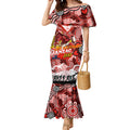 Personalised Dragons ANZAC Day Mermaid Dress Aboriginal Rising Sun
