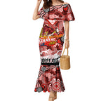 Personalised Dragons ANZAC Day Mermaid Dress Aboriginal Rising Sun