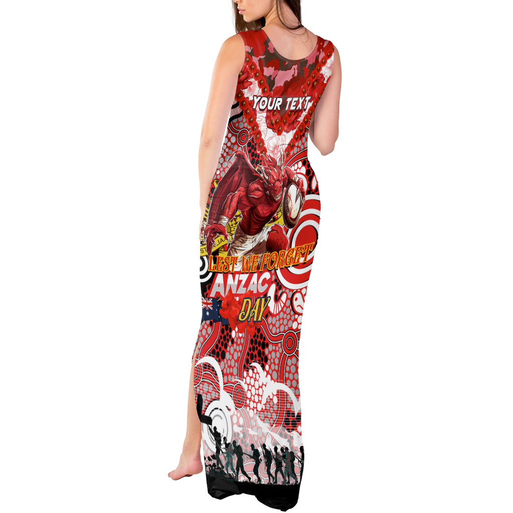 Personalised Dragons ANZAC Day Tank Maxi Dress Aboriginal Rising Sun