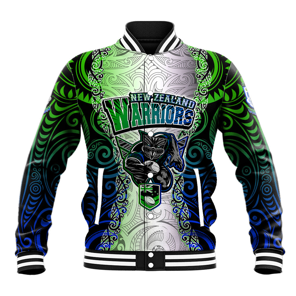 personalised-new-zealand-warriors-baseball-jacket-maori-silver-fern-green