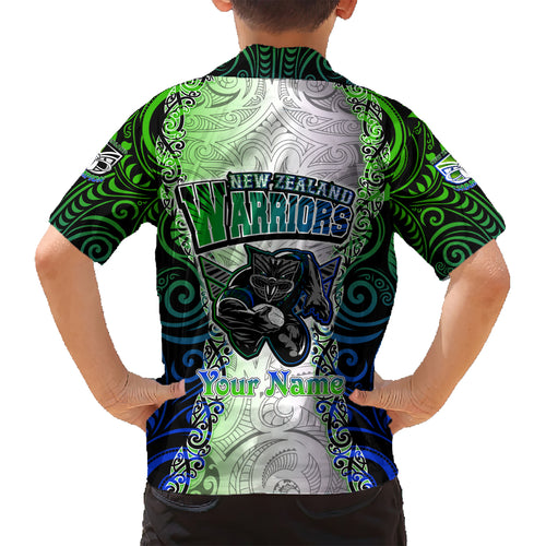 personalised-new-zealand-warriors-hawaiian-shirt-maori-silver-fern-green