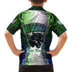 personalised-new-zealand-warriors-kid-hawaiian-shirt-maori-silver-fern-green