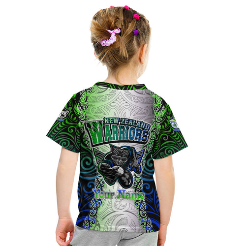 personalised-new-zealand-warriors-kid-t-shirt-maori-silver-fern-green