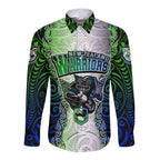 personalised-new-zealand-warriors-long-sleeve-button-shirt-maori-silver-fern-green
