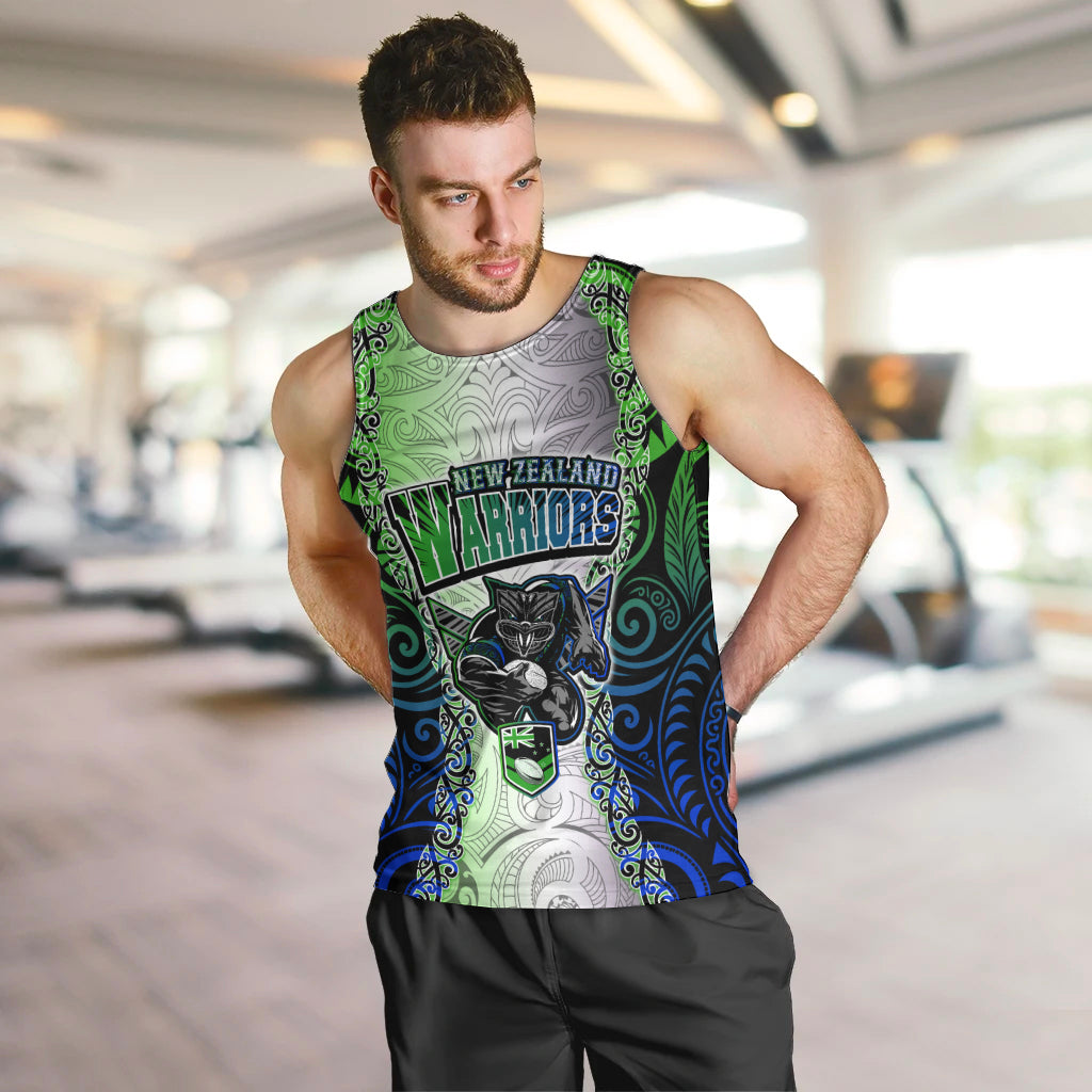 personalised-new-zealand-warriors-men-tank-top-maori-silver-fern-green