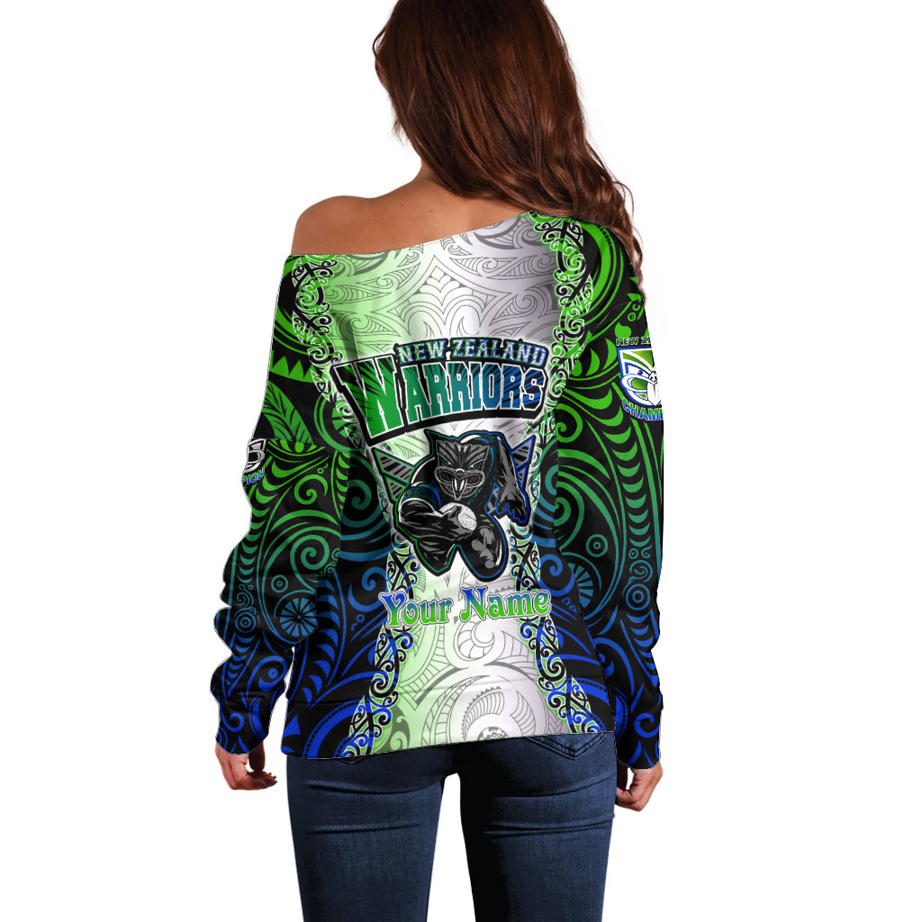 personalised-new-zealand-warriors-off-shoulder-sweater-maori-silver-fern-green