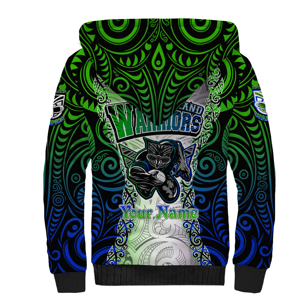 personalised-new-zealand-warriors-sherpa-hoodie-maori-silver-fern-green