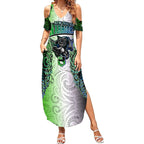 personalised-new-zealand-warriors-summer-maxi-dress-maori-silver-fern-green