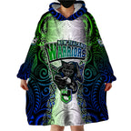 personalised-new-zealand-warriors-wearable-blanket-hoodie-maori-silver-fern-green