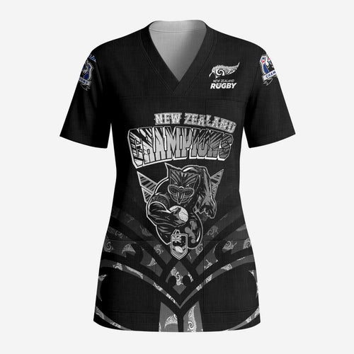 New Zealand Warriors and All Black Scrub Top Go Champions - Aussie Hoodie