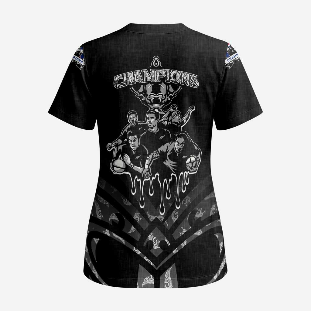 New Zealand Warriors and All Black Scrub Top Go Champions - Aussie Hoodie