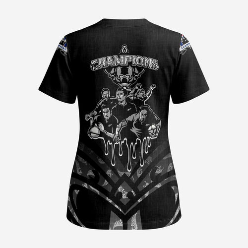 New Zealand Warriors and All Black Scrub Top Go Champions - Aussie Hoodie