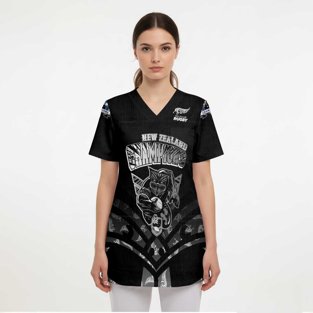 New Zealand Warriors and All Black Scrub Top Go Champions - Aussie Hoodie