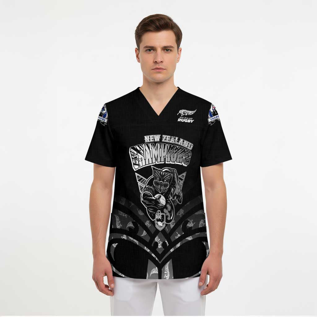 New Zealand Warriors and All Black Scrub Top Go Champions - Aussie Hoodie
