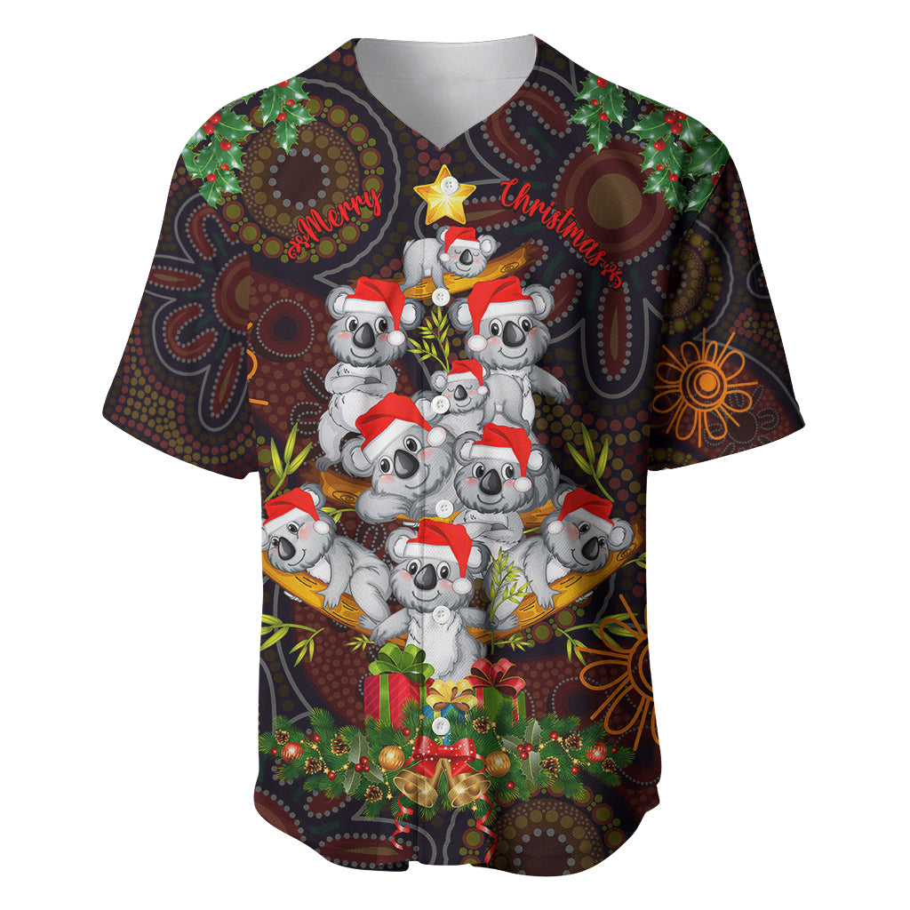 aboriginal-christmas-baseball-jersey-aussie-koala-christmas-tree-with-aboriginal-inspired