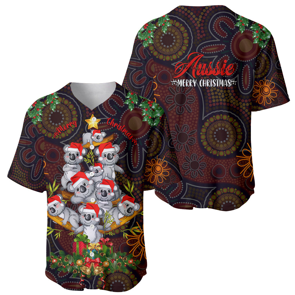 aboriginal-christmas-baseball-jersey-aussie-koala-christmas-tree-with-aboriginal-inspired