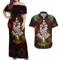 aboriginal-christmas-couples-matching-off-shoulder-maxi-dress-and-hawaiian-shirt-aussie-koala-christmas-tree-with-aboriginal-inspired