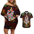 aboriginal-christmas-couples-matching-off-shoulder-short-dress-and-hawaiian-shirt-aussie-koala-christmas-tree-with-aboriginal-inspired
