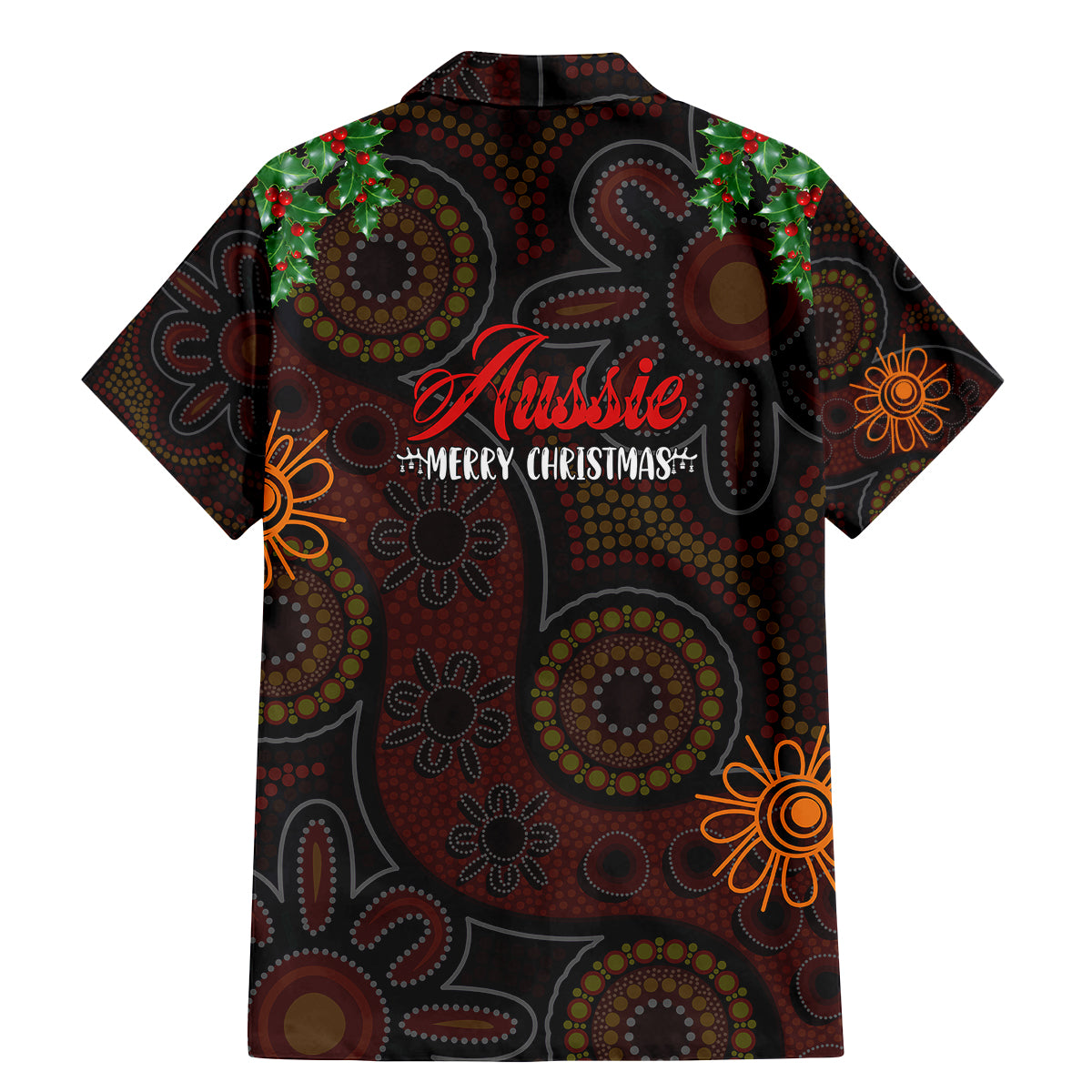 aboriginal-christmas-family-matching-mermaid-dress-and-hawaiian-shirt-aussie-koala-christmas-tree-with-aboriginal-inspired