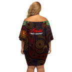 aboriginal-christmas-family-matching-off-shoulder-short-dress-and-hawaiian-shirt-aussie-koala-christmas-tree-with-aboriginal-inspired