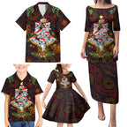 aboriginal-christmas-family-matching-puletasi-dress-and-hawaiian-shirt-aussie-koala-christmas-tree-with-aboriginal-inspired