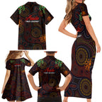 aboriginal-christmas-family-matching-short-sleeve-bodycon-dress-and-hawaiian-shirt-aussie-koala-christmas-tree-with-aboriginal-inspired